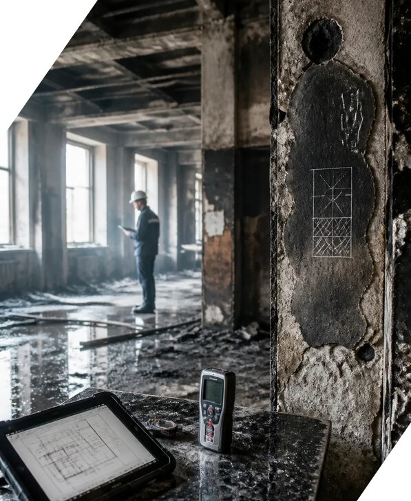 Обследование зданий после пожара в Дубне от 15314 р. | ЭкспертизаРоссия