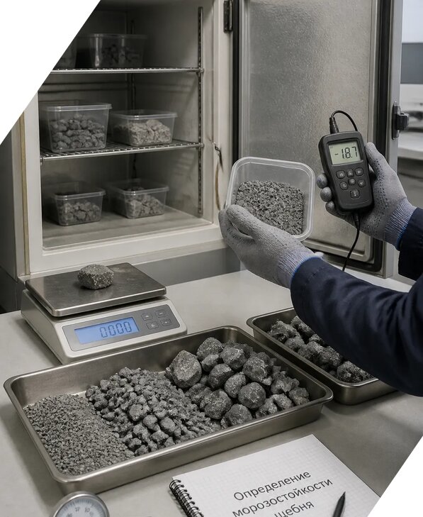 Определение морозостойкости щебня в Дубне от 3573 р. | ЭкспертизаРоссия