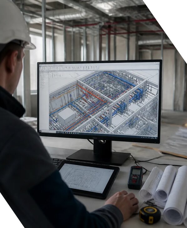 Создание BIM модели инженерных сетей для объектов в Дубне